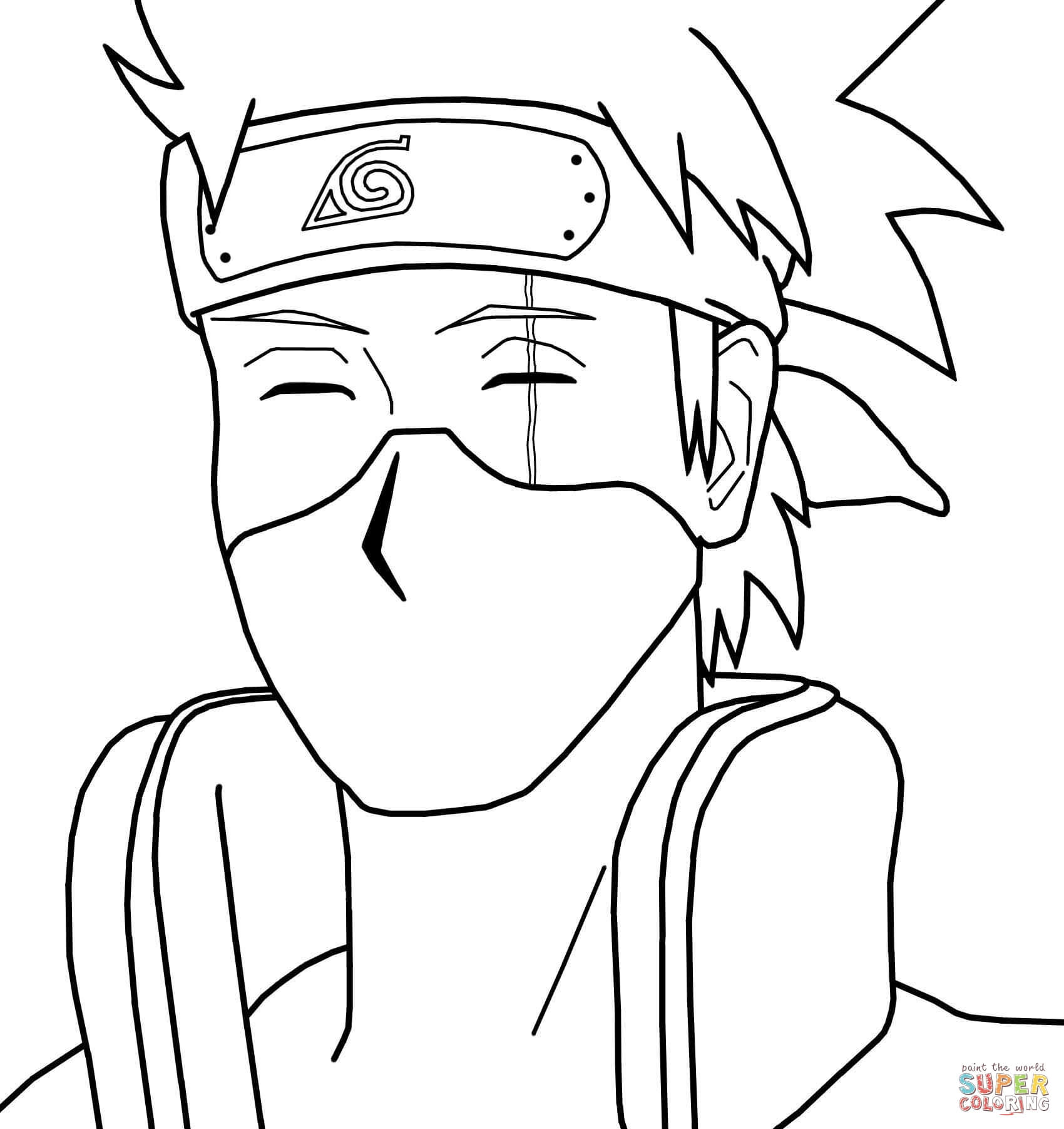 Kakashi Hatake From Naruto Coloring Page | Free Printable intérieur Naruto Shippuden Coloring Pages