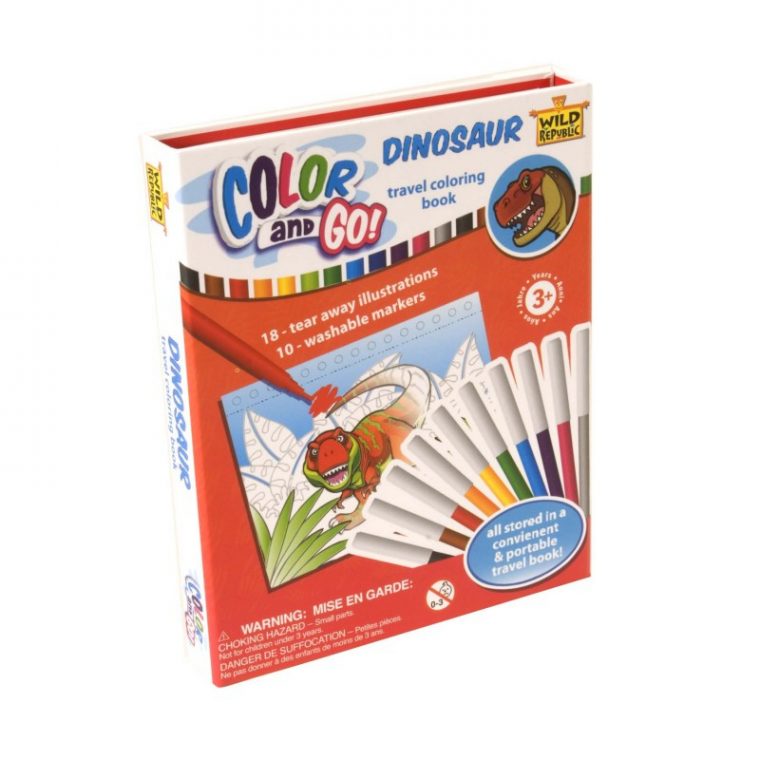 Kit De Coloriage Dinosaure Color And Go Dinosaur – Wild pour Kit Coloriage Enfant