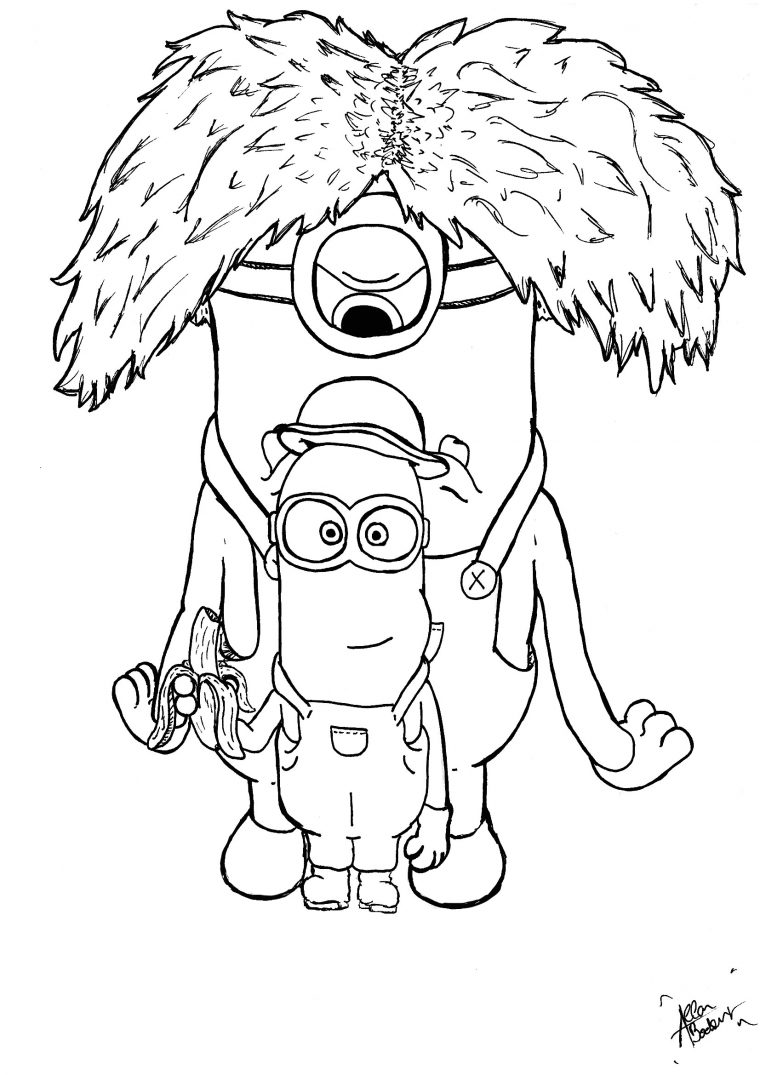 Km C454E 20160517123139 – Coloriage Minions – Coloriages dedans Coloriage A Imprimer Gratuit