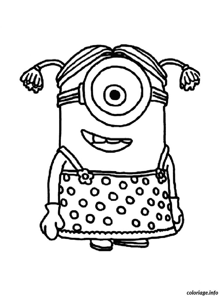 L Gant Dessins Imprimer Pour Filles Com Avec Coloriage 8 dedans Coloriage A Imprimer Minion Gratuit