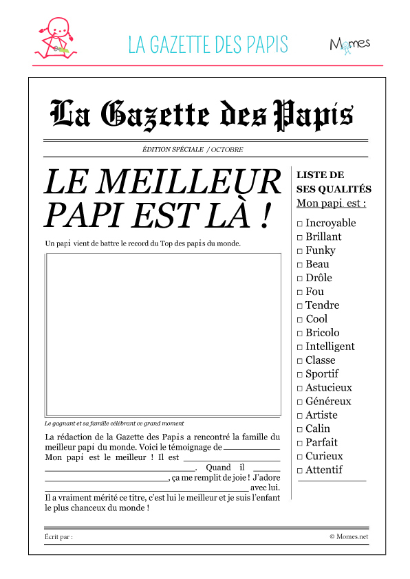 La Gazette Des Papis – Momes à Diplome Pour Papa