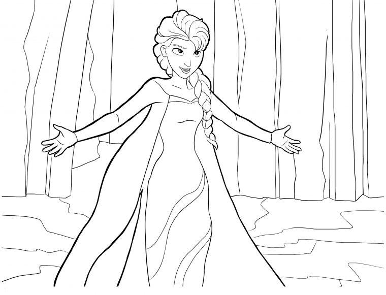 La Reine Des Neiges Elsa – Coloriage La Reine Des Neiges dedans Reine Des Neige A Colorier