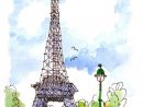 La Tour Eiffel | Ilustracion Acuarela, Arte De Acuarela pour Tour Effel Dessin