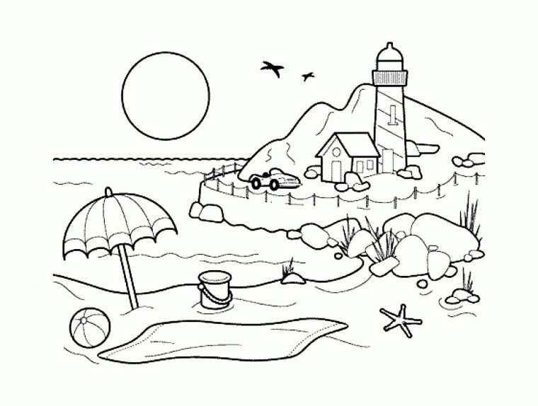 Landscapes To Color 2 – Landscapes Coloring Pages For à Coloriage A Imprimer Paysage Nature