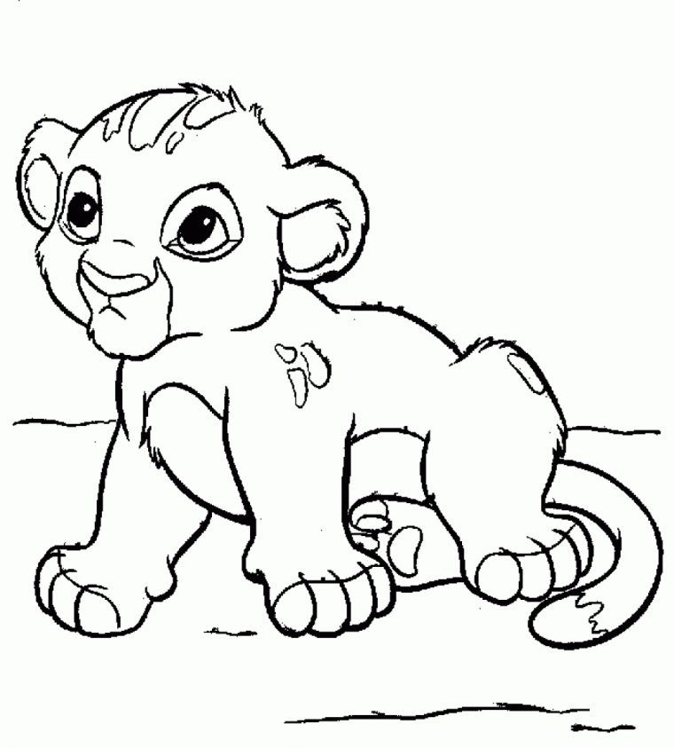 Le Roi Lion 8 – Coloriage Le Roi Lion – Coloriages Pour à Lion Dessin Enfant