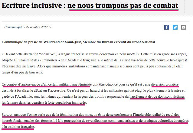 Le Top 5 Des Réactions Les Plus Outrées Contre L'Écriture concernant ?Criture Inclusive