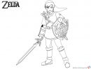 Legend Of Zelda Coloring Pages Link With Sword And Shield avec Coloriage Zelda Breath Of The Wild