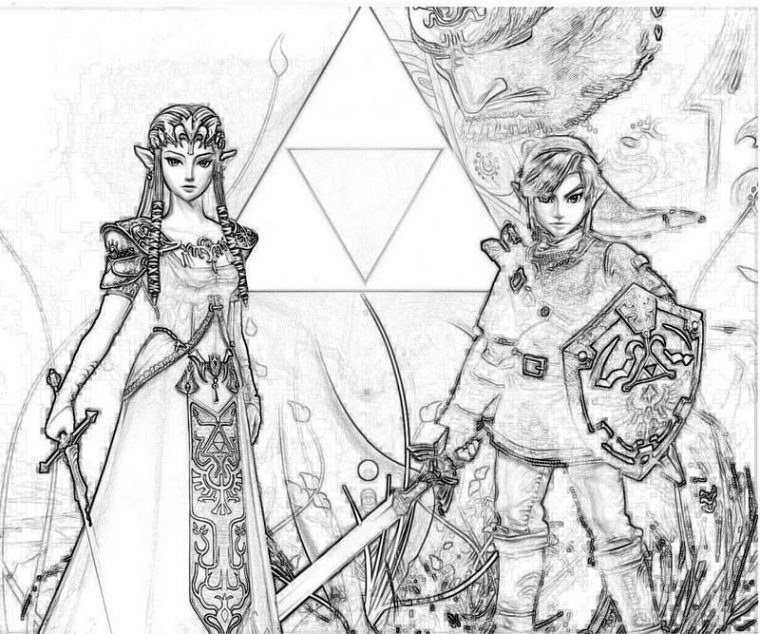 Legend Of Zelda Coloring Pages | Printable The Legend Of pour Coloriage Zelda Breath Of The Wild