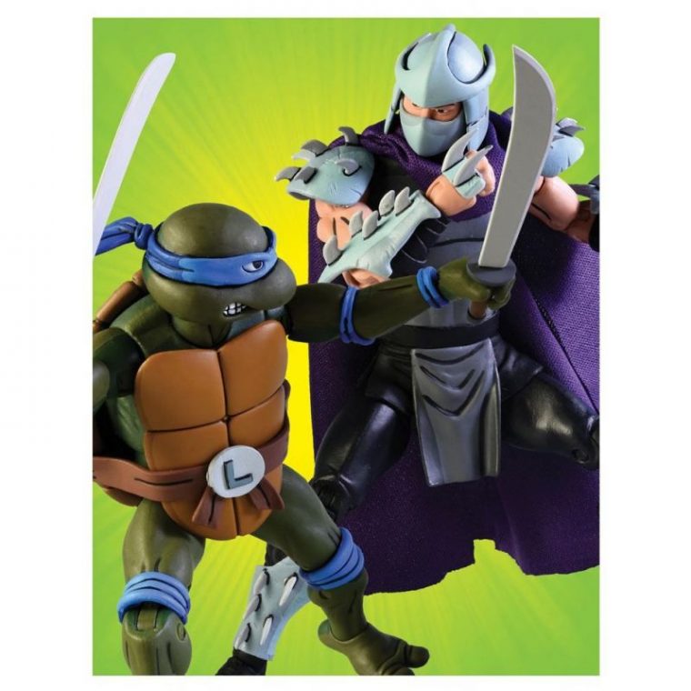 Les Tortues Ninja Pack 2 Figurines Leonardo Vs Shredder tout Tortue Ninja Shredder