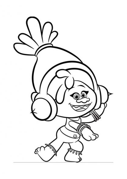Les Trolls : Dj Suki | Coloriage Trolls, Coloriage Et pour Dessin De Troll