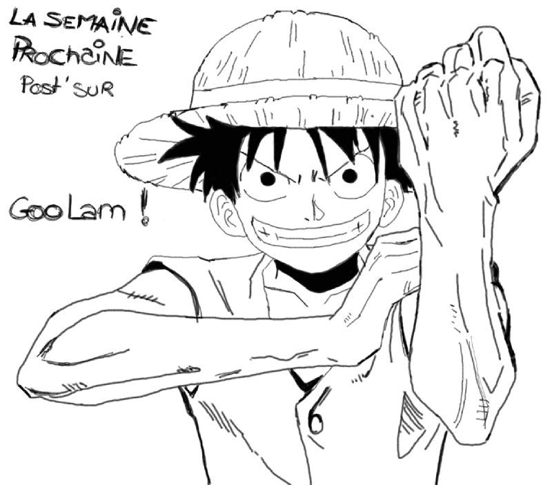 Luffy dedans Coloriage One Piece Luffy