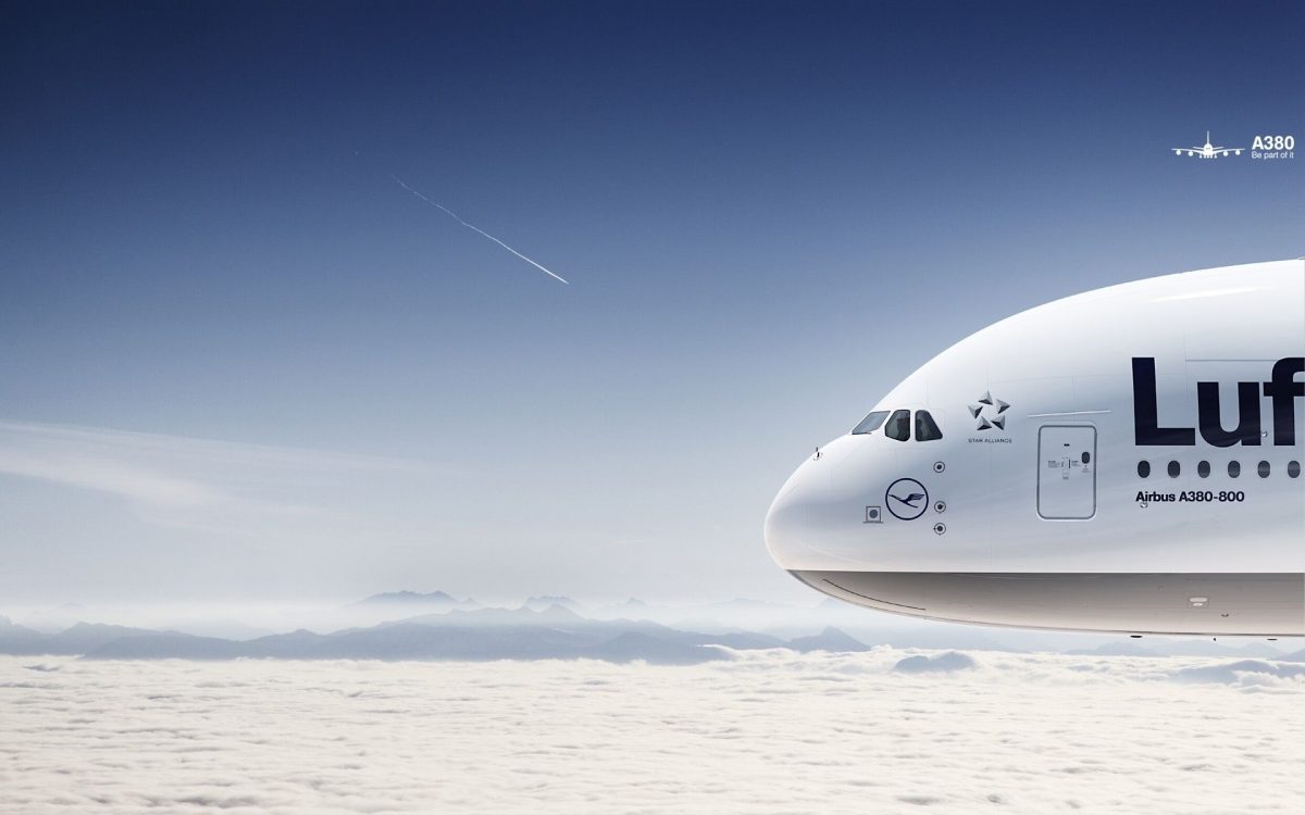 Lufthansa Airbus A380 Aviation Hd Wallpaper | Aerei serapportantà Fond
