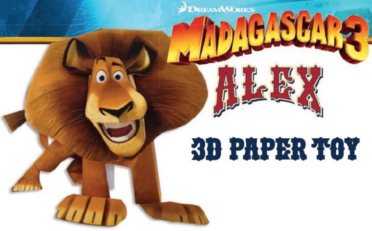 Madagascar 3 Papercraft | Papercraft Paradise dedans Madagascar 3 Alex