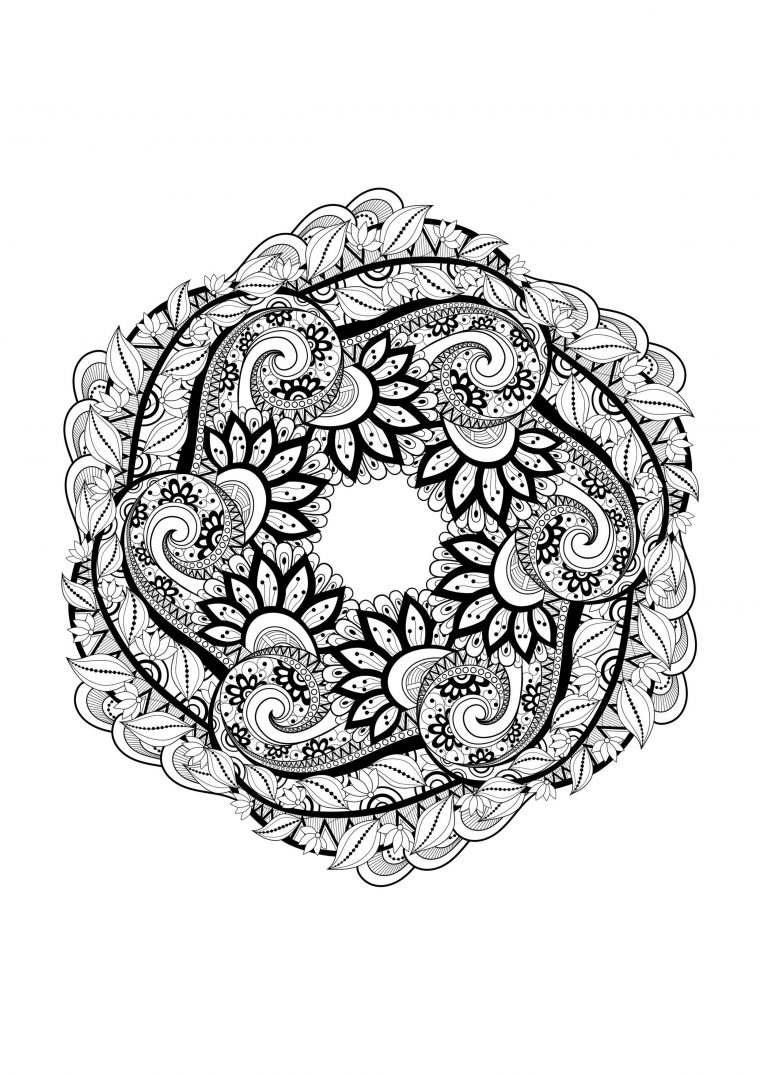 Mandala 1 – Mandalas – Coloriages Difficiles Pour Adultes intérieur Jeux De Coloriage Mandala