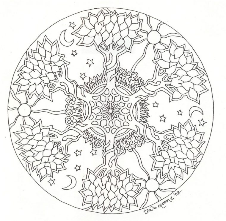 Mandala Arbre #Mandala #Mandalas #Coloriage | Mandala À pour Jeux De Coloriage Mandala