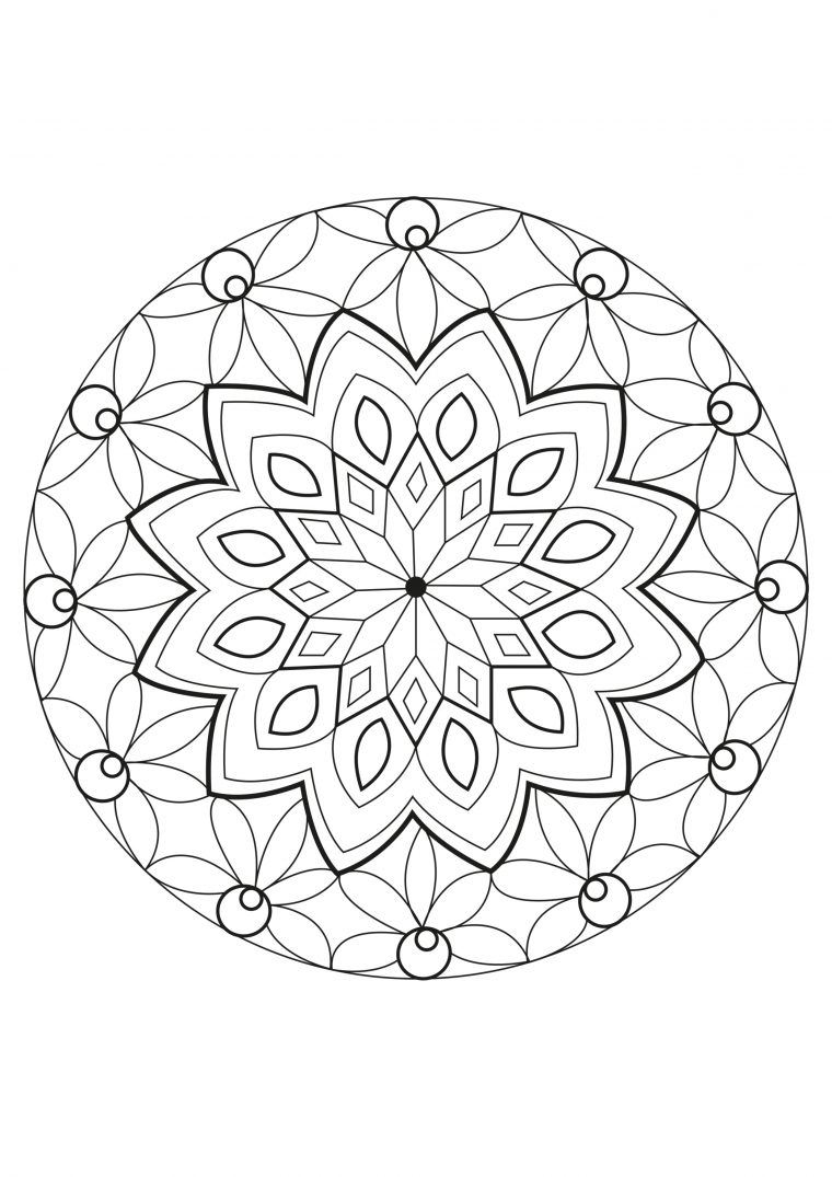 Mandala Celine – Mandalas – Coloriages Difficiles Pour Adultes dedans Coloriage Mandala Adulte