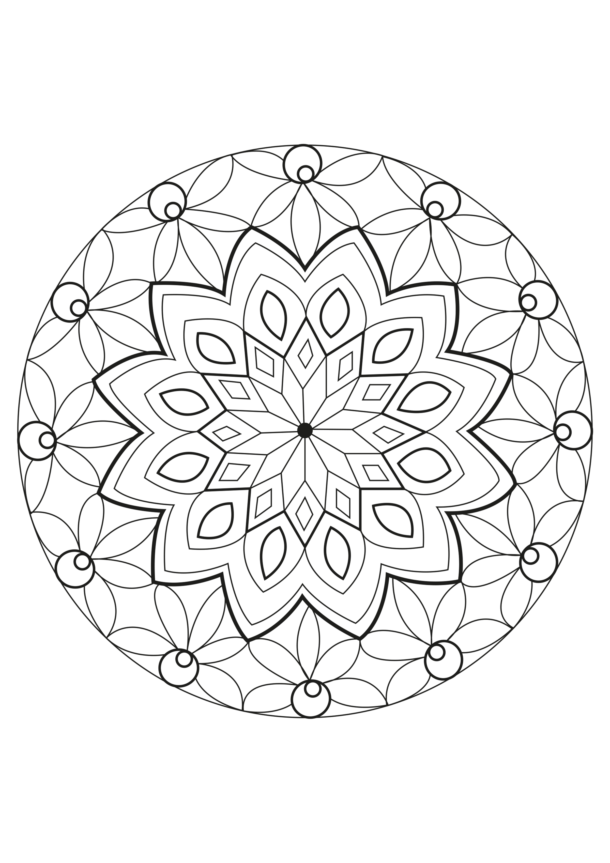 Mandala Celine - Mandalas - Coloriages Difficiles Pour Adultes tout Coloriage Adulte Mandala