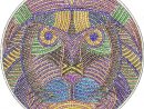 Mandala Colorié : Mandala Lion - Pointillisme Par Cédric concernant Mandala Colorié