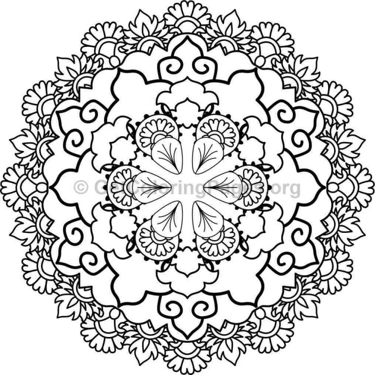 Mandala Coloring Pages #12 – Getcoloringpages encequiconcerne 100 Greatest Mandala Coloring Book: