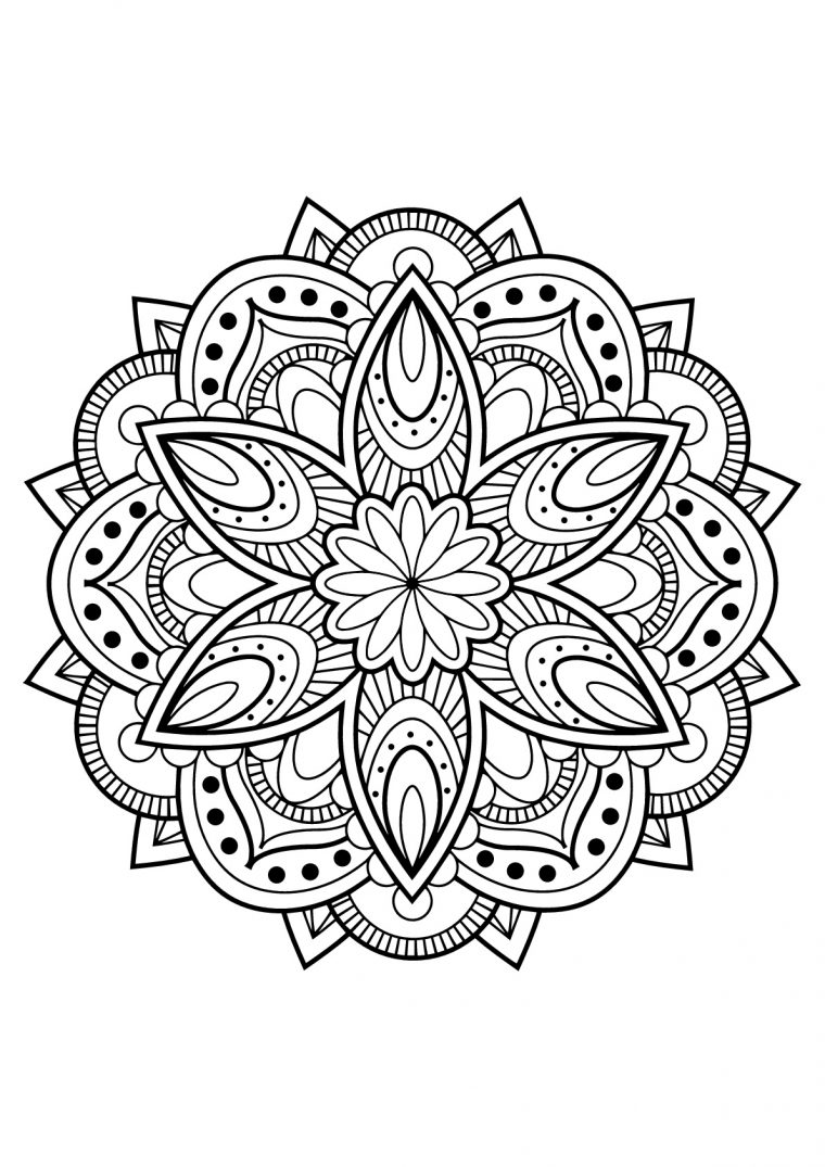 Mandala Complexe Livre Gratuit 16 – Coloriage Mandalas avec Coloriage Mandala
