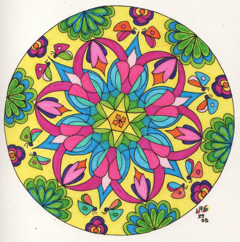 Mandala D'Eulita Colorié Aux Feutres | Mandala Art dedans Mandala Colorié