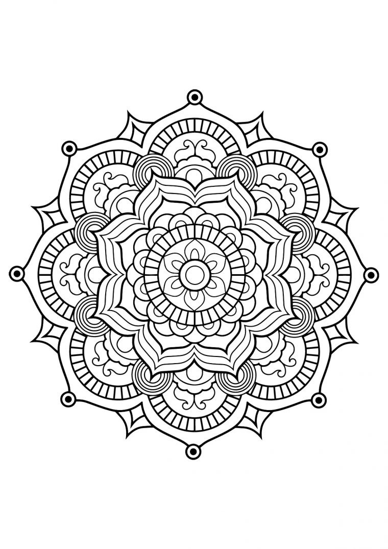 Mandala From Free Coloring Books For Adults 8 – M&Alas à 100 Greatest Mandala Coloring Book: