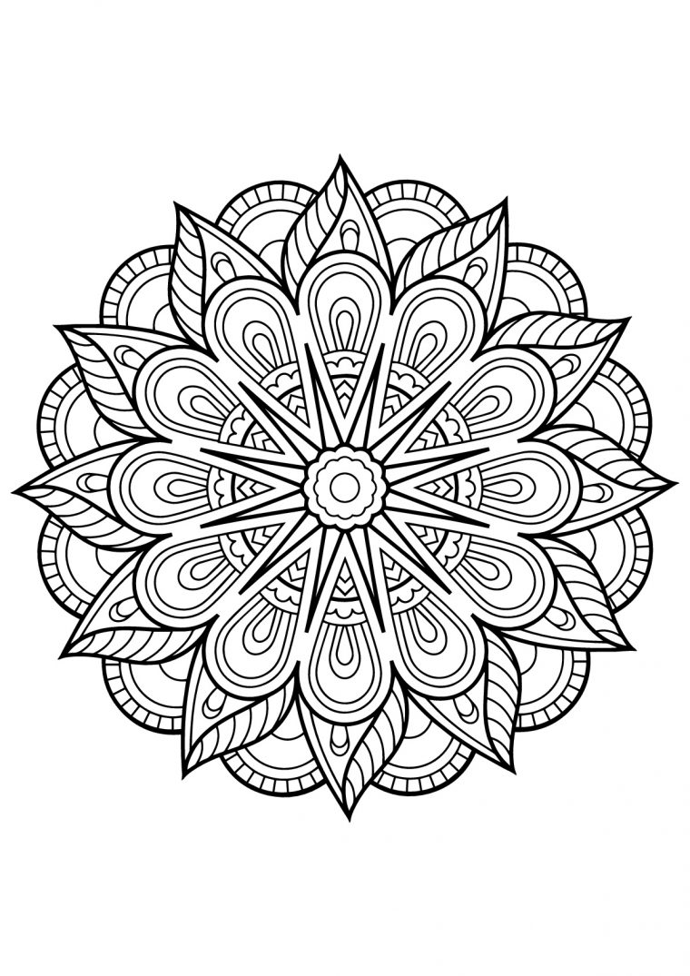 Mandala Livre Gratuit 1 – Mandalas – Coloriages Difficiles dedans Coloriage Mandala Gratuit