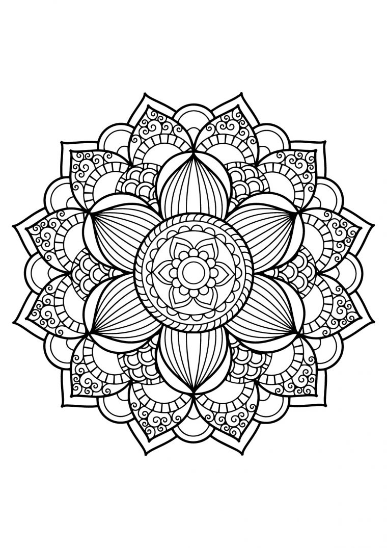 Mandala Livre Gratuit 17 – Mandalas – Coloriages encequiconcerne Coloriage