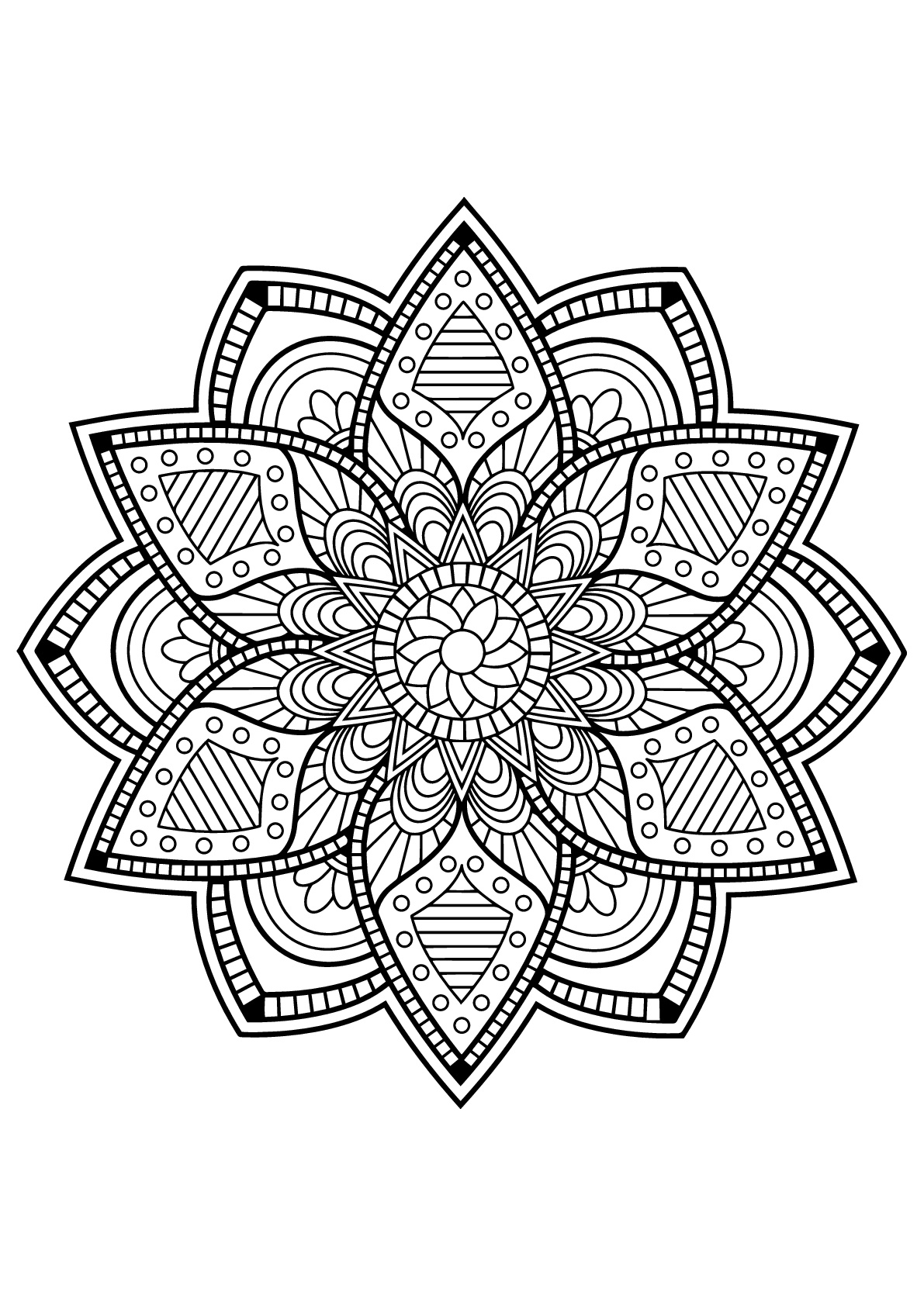 Mandala Livre Gratuit 24 - Mandalas - Coloriages pour Livre De Coloriage Pour Adulte