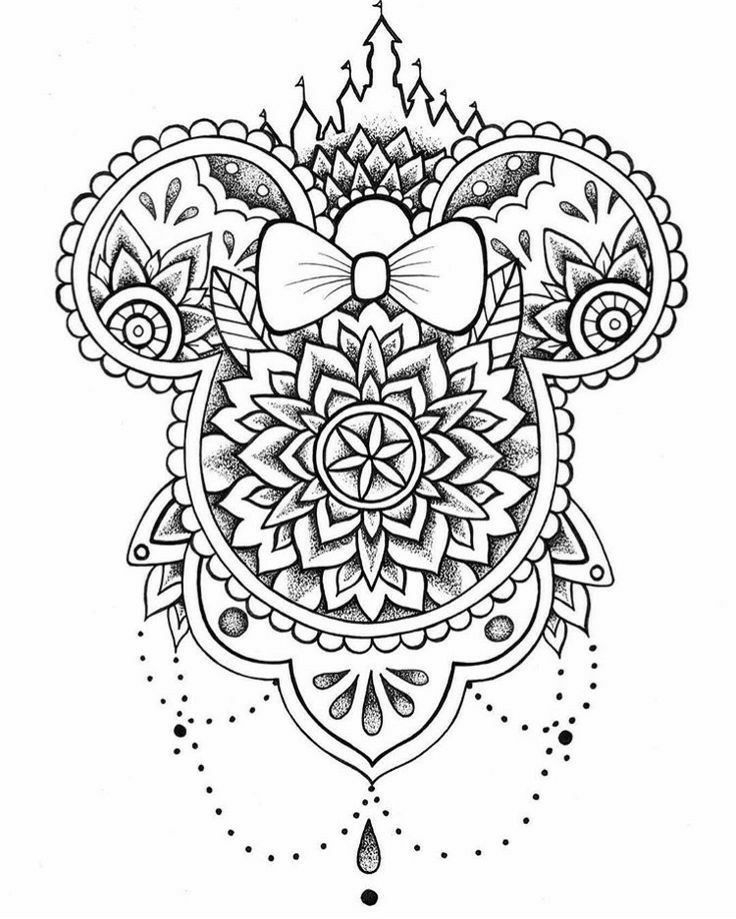 Mandala | Uage Disney, Dessin Et Dessin Mickey à Coloriage Styl? ? Imprimer
