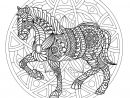 Mandala With Horse And Simple Geometric Patterns - M&amp;Alas intérieur Coloriage À Imprimer Cheval Gratuit