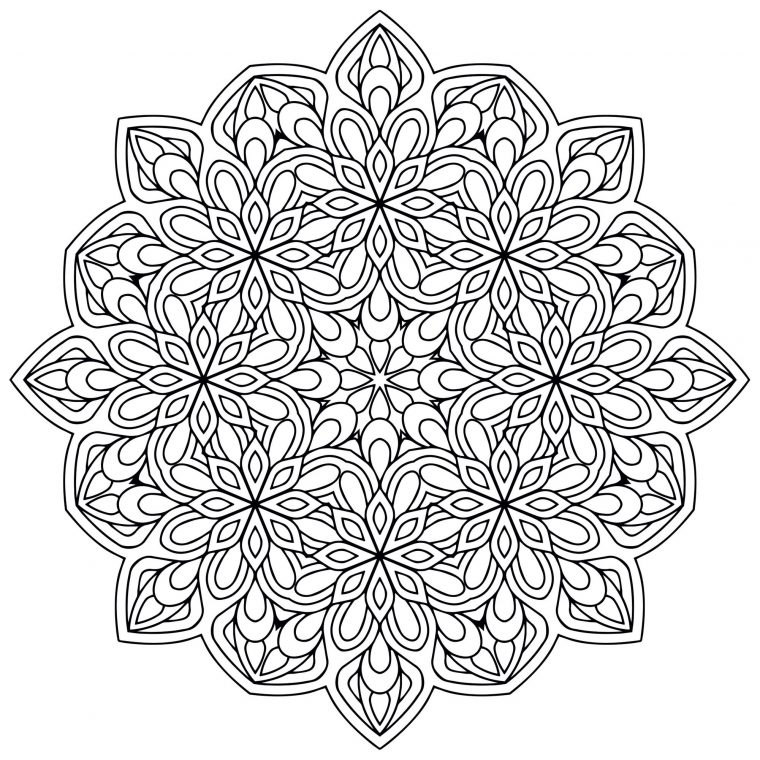 Mandala Zen Antistress 9 – Mandalas – Coloriages pour Mandala Coloriage