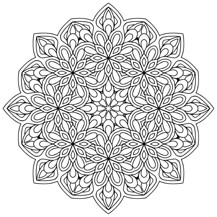 Mandala Zen Antistress 9 - Mandalas - Coloriages pour Mandala Coloriage