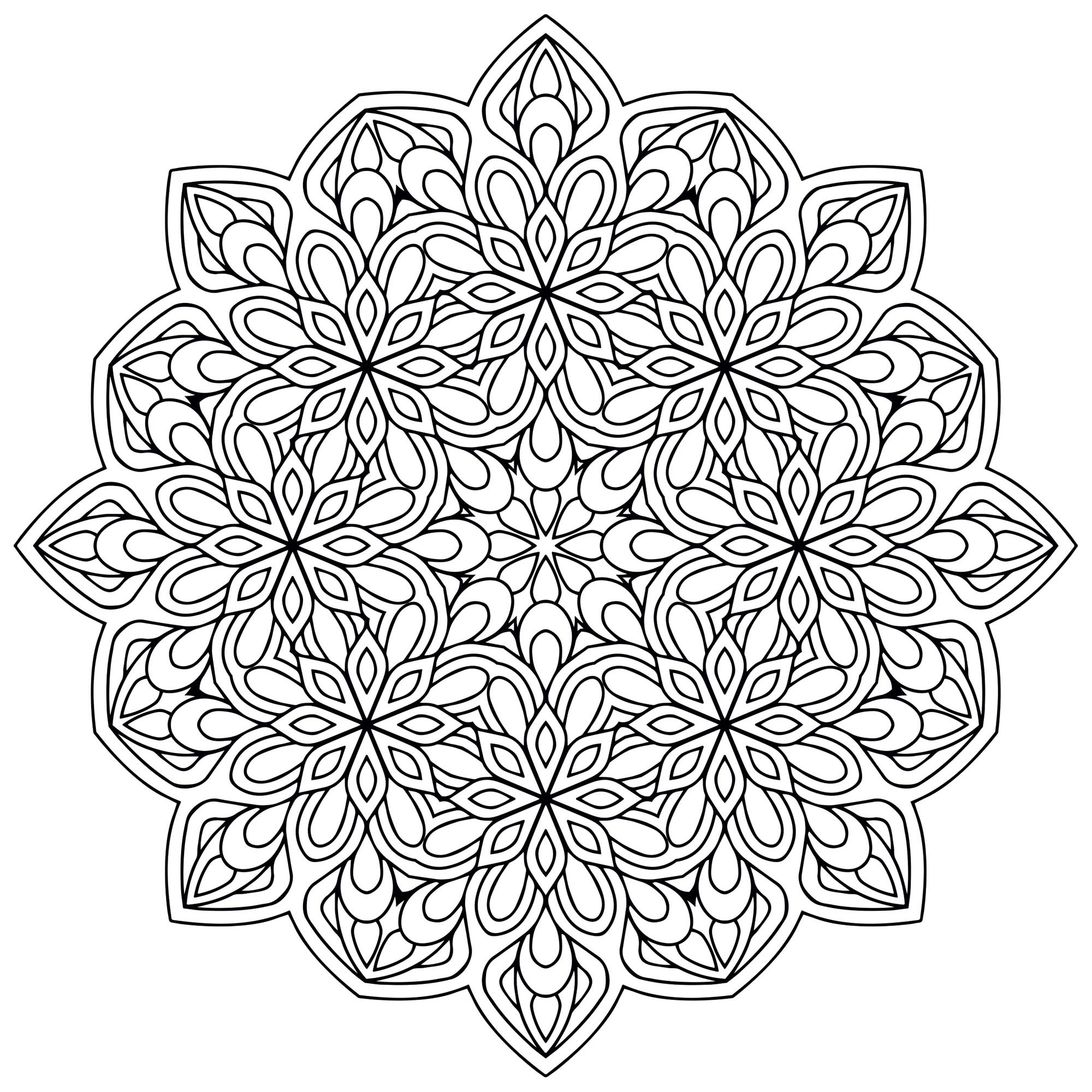 Mandala Zen Antistress 9 - Mandalas - Coloriages pour Mandala Coloriage