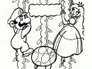 Mario And Princess - Mario Bros Kids Coloring Pages pour Dessin De Champignons A Imprimer
