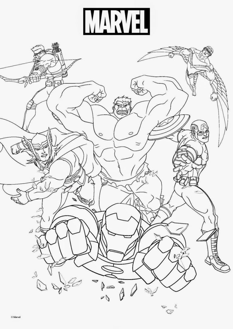 Marvel Coloring Pages | Superhero Coloring Pages tout Coloriage Avangers