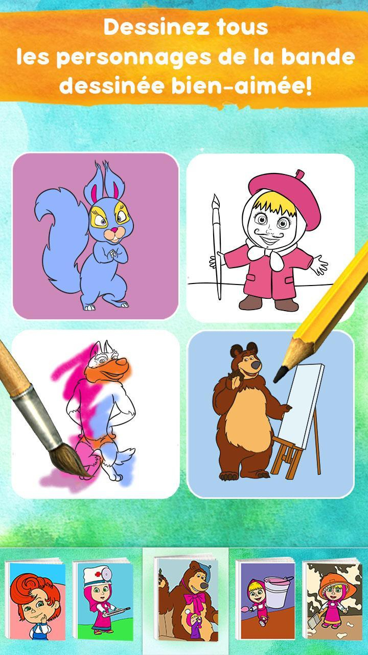 Masha Et Michka: Jeux De Coloriage Enfant Gratuit Pour concernant Jeux Coloriage Android