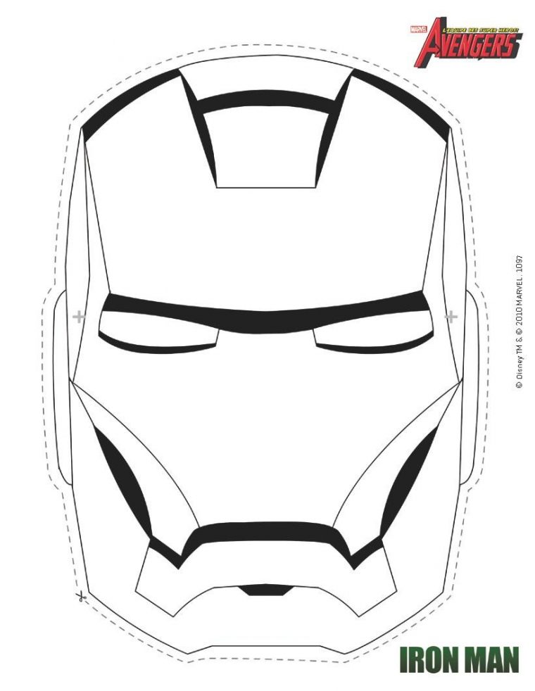 Masque À Imprimer : Masque D'Iron Man À Colorier encequiconcerne Masque Super Héros A Imprimer