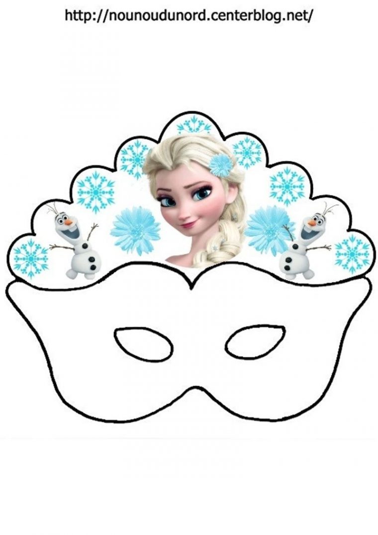Masque Reine Des Neiges Elsa, Olaf | Reine Des Neiges avec Jeux De Reine Des Neige Gratuit
