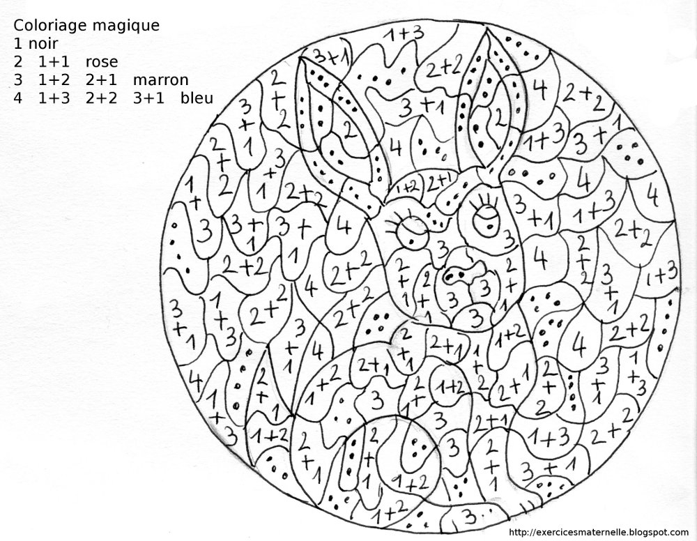 Maternelle: Coloriage Magique : Un Lapin intérieur Coloriage Magique De Chat