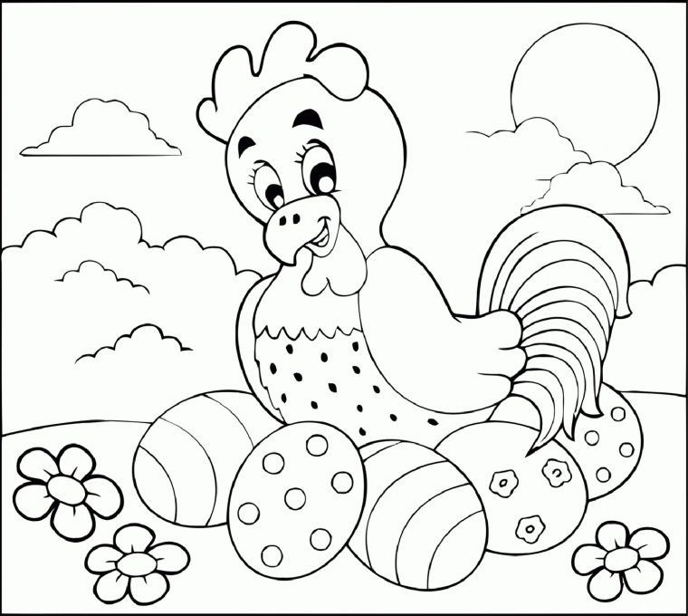 Meilleur De Dessin A Imprimer De Paques Gratuit pour Coloriage Poule De Pâques À Imprimer Gratuit