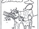 Mère Vache Avec Veau - Coloriages Animaux De La Ferme destiné Coloriage D Animaux De Vache