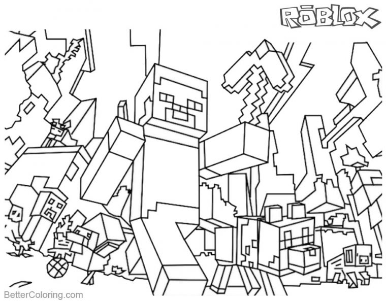 Minecraft Coloring Pages Roblox Coloring Pages – Free tout Coloriage Minecraft