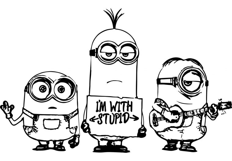 Minions To Color For Children – Minions Kids Coloring Pages tout Coloriage Minion