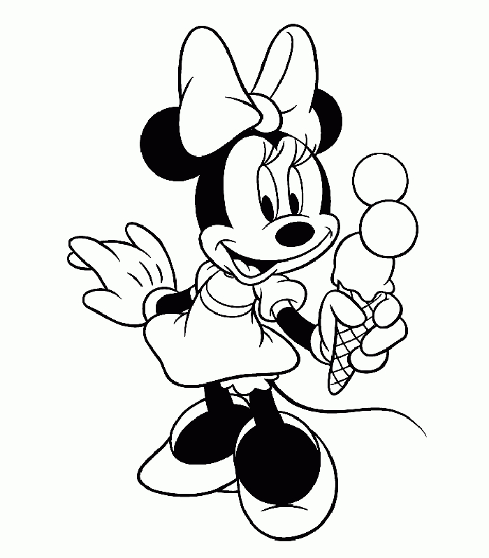 Minnie Mouse Coloring Pages - Coloringpages1001 à Coloriage Minnie