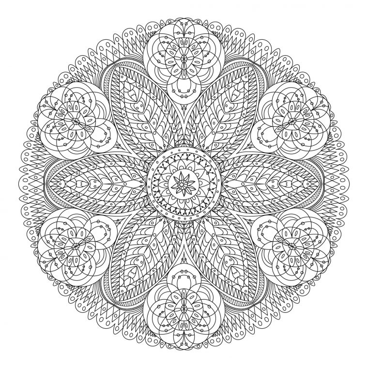 Minutieux Mandala Coloriage | Chainimage pour Mandala Coloriage