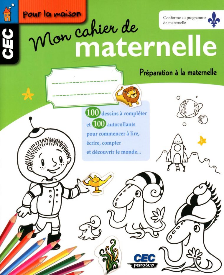 Mon Cahier De Dessin Et De Coloriages Maternelle – Ohbq avec Cahier De Coloriage