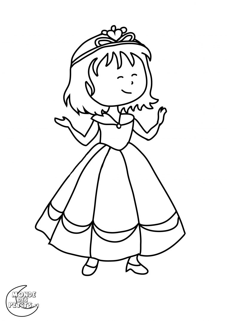 Monde Des Petits – Coloriages À Imprimer tout Coloriage Princesse