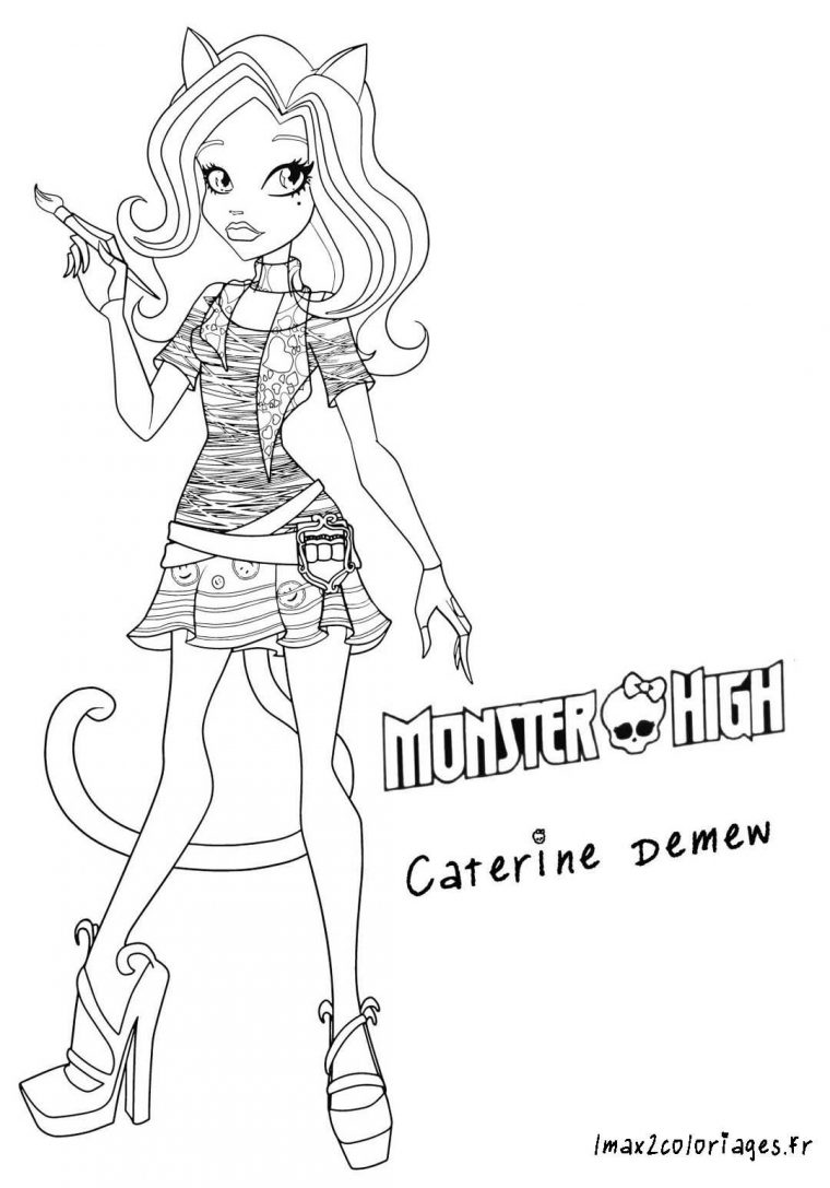 Monster High Coloring Pages Catrine De Mew - Google Search destiné Coloriage Monster High A Imprimer