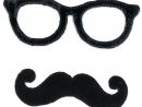 Motif Thermocollant Moustache - Lunettes Et Moustache Noir destiné Lunette Dessin